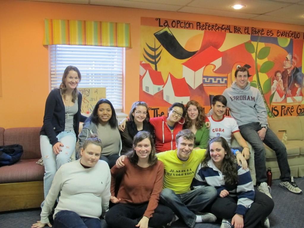 The GO! Camden/Philly team were immersed in their community service experience during winter break. (Courtesy of Apollonia Colacicco)