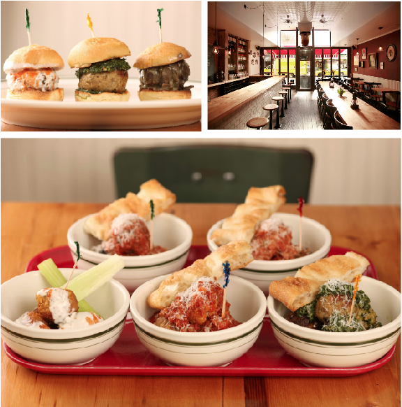 Meatball Shop customers can choose from a wide range of meatballs, sauces and cheeses. (Courtesy of the Meatball Shop)