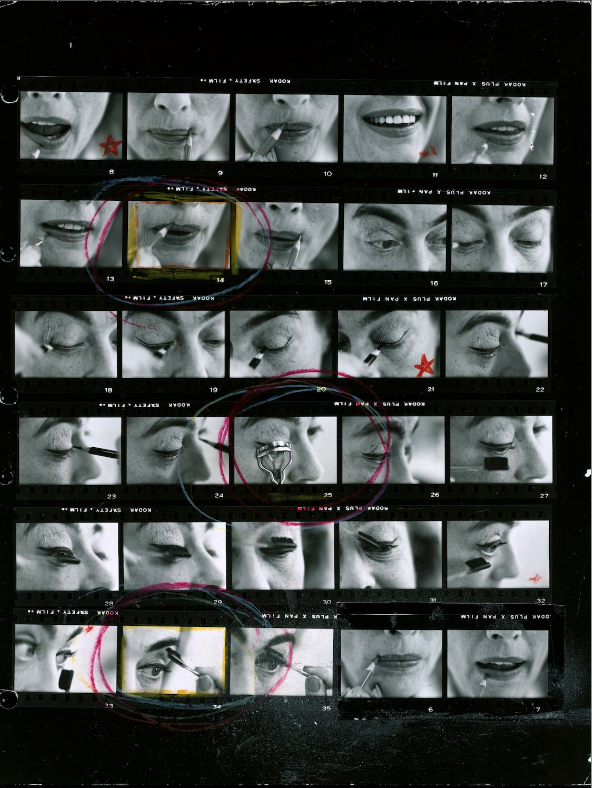 Photographs of Joan Crawford taken in 1959 are featured in the “Magnum Contact Sheets” exhibit at the International Center of Photography. (Courtesy of the International Center of Photography)