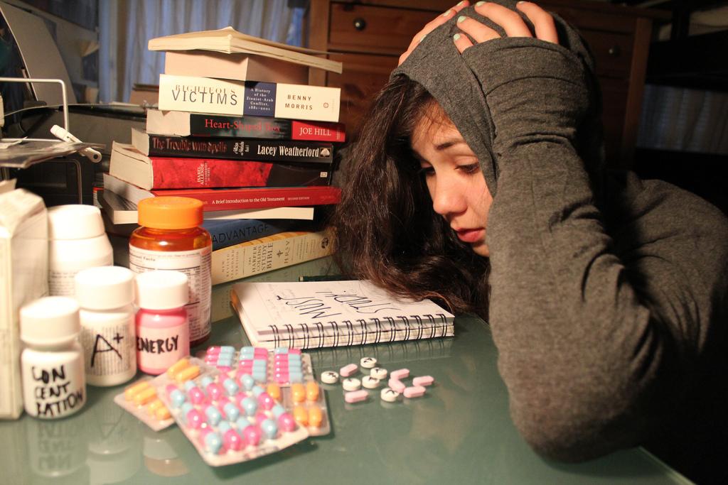 When school work piles up, many students look to drugs to help focus. (Photo Illustration Sophia Alvarez)