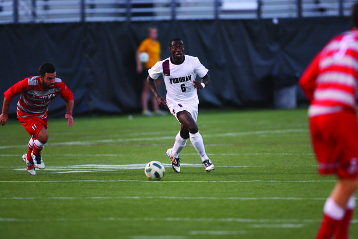 Nathaniel Bekoe, FCRH ’14, was named All-Tournament MVP for his dominant performance. (Courtesy of Fordham Sports)
