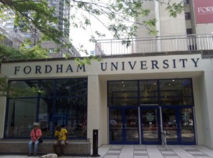 The front of Fordham College at Lincoln Centers Lowenstein building. (Mehgan Abdelmassih/The Observer)