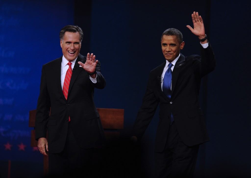 Republican+presidential+candidate+Mitt+Romney%2C+left%2C+and+U.S.+President+Barack+Obama+attend+the+first+presidential+debate+at+Denver+University+on+Wednesday%2C+October+3%2C+2012%2C+in+Denver%2C+Colorado.+%28Zhang+Jun%2FXinhua%2FZuma+Press%2FMCT%29