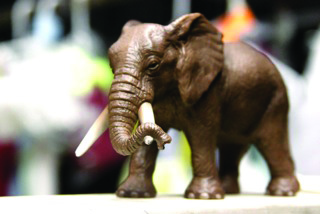 One of dance major Cassie Lewis’ long-standing pre-show rituals is placing a toy elephant on her makeup stand before a performance. (Courtesy of Hannah Newman)