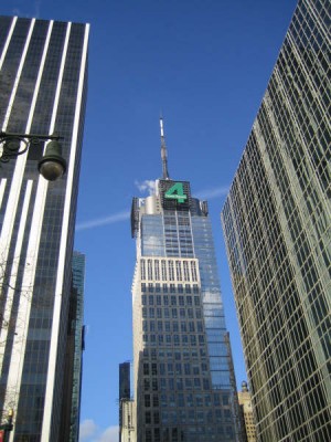 The Conde Nast building in Times Square (Fred via Wikimedia Commons)