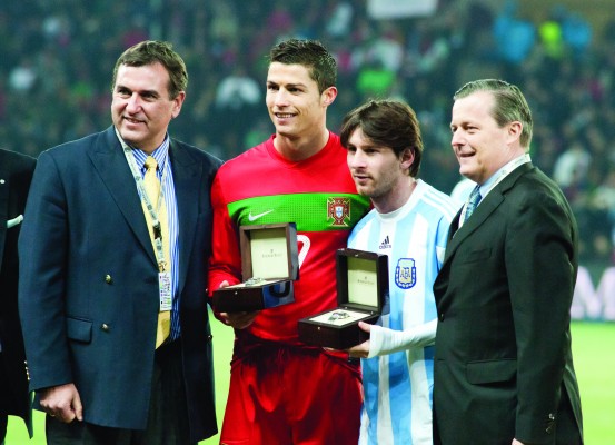 Players Cristiano Ronaldo and Lionel Messi have the biggest rivalry in soccer.  (Fanny Schertzer /Wikipedia Commons)
