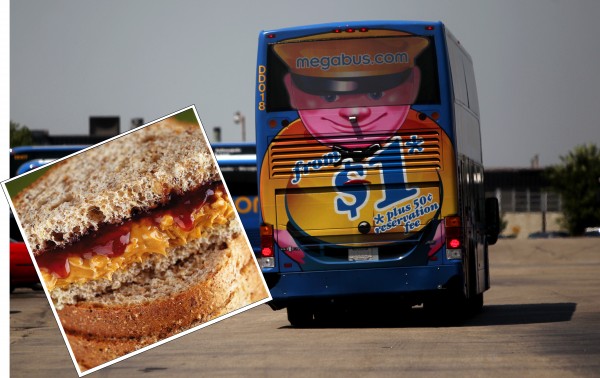 Missed your Megabus to make a PB&J? Yeah, Jewel feels you. (Inset: KRT PHotograph Via Chicago Tribune/MCT; Terrence Antonio James/ Chicago Tribune/MCT)