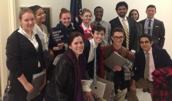 Members of FCLC’s delegation to the Ignatian Family Teach-In. (Courtesy of Carol Gibney)
