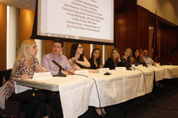 Panel consisted of eight alumni from Prof. Brian Rose’s Intern Seminar.
(PHOTO BY EMILY TIBERIO/THE OBSERVER)
