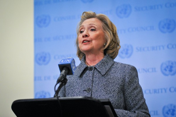 Former US Secretary of State and presidential hopeful Hillary Clinton addresses the email scandal. (PHOTO COURTESY NIU XIAOLEI-XINHUA/ SIPA USA VIA TNS)
