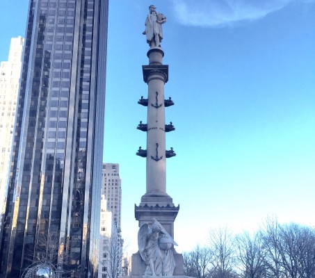Controversial Christopher Columbus has a statue in Columbus Circle. (PHOTO BY PAYTON VINCELETTE/THE OBSERVER)