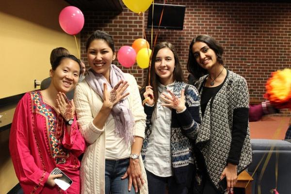 Featured above are members of MSA celebrating Eid al-Adha in the student lounge on Oct. 1. (PHOTO BY ZANA NAJJAR/THE OBSERVER) 