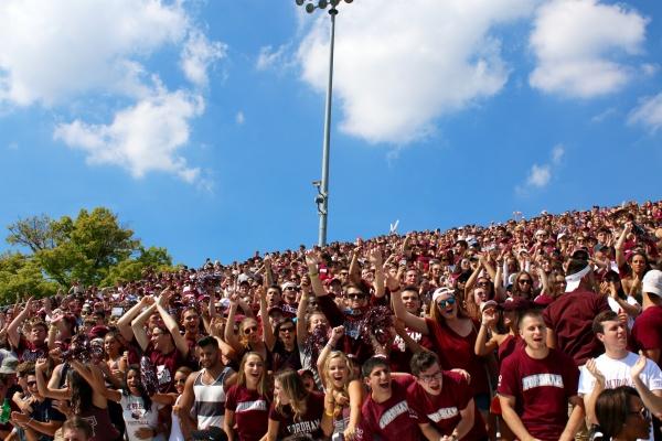 A+sea+of+maroon+supports+the+Fordham+Rams+at+Homecoming.+%28PHOTO+BY+JULIA+CORNELL+%2F+THE+OBSERVER%29+