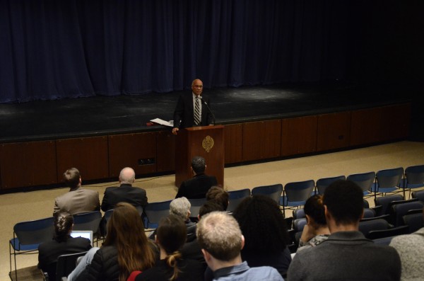 The diversity task force came to Pope Auditorium at 5p.m. March 7th for a meeting addressing current issues. (ANDRONIKA ZIMMERMAN/THE OBSERVER)