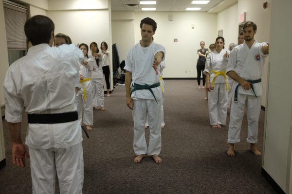 The Taekwondo Club helps students stay physically active, while learning martial arts. (SOPHIE DAWSON/THE OBSERVER)
