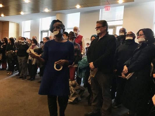 Fordham Faculty Members Hold Silent Protest Over Statutes Violations