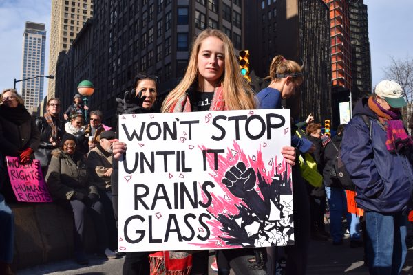 The 2018 Women's March directed its focus to this year's midterm elections while still retaining its message of solidarity (LENA ROSE/THE OBSERVER).