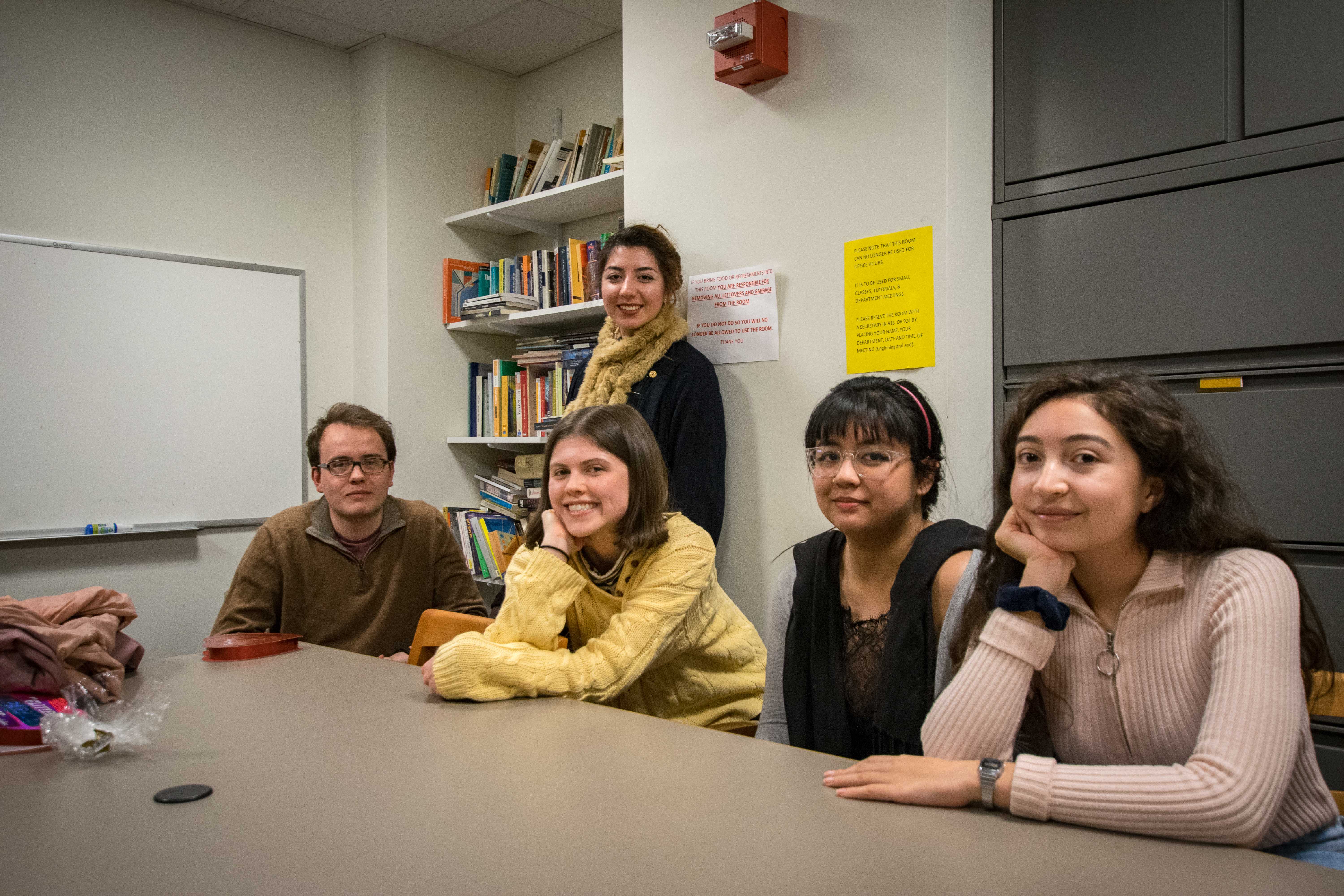 Study group members after their meeting. (ANDREW BEECHER)