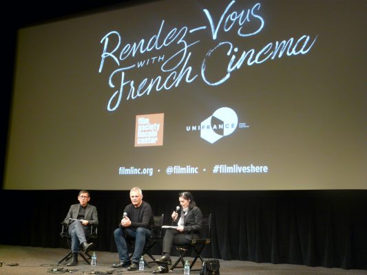 After the film, the director Laurent Cantet, as well as his translator, sat for a brief Q&A and instructive discussion about “L’Atelier.” (RUBY GARA/THE OBSERVER)