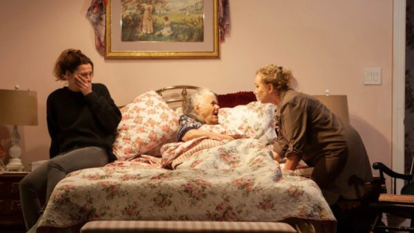 Heather Burns, Lois Smith and J. Smith-Cameron in “Peace for Mary Frances,” a new show by The New Group. (COURTESY OF MONIQUE CARBONI)