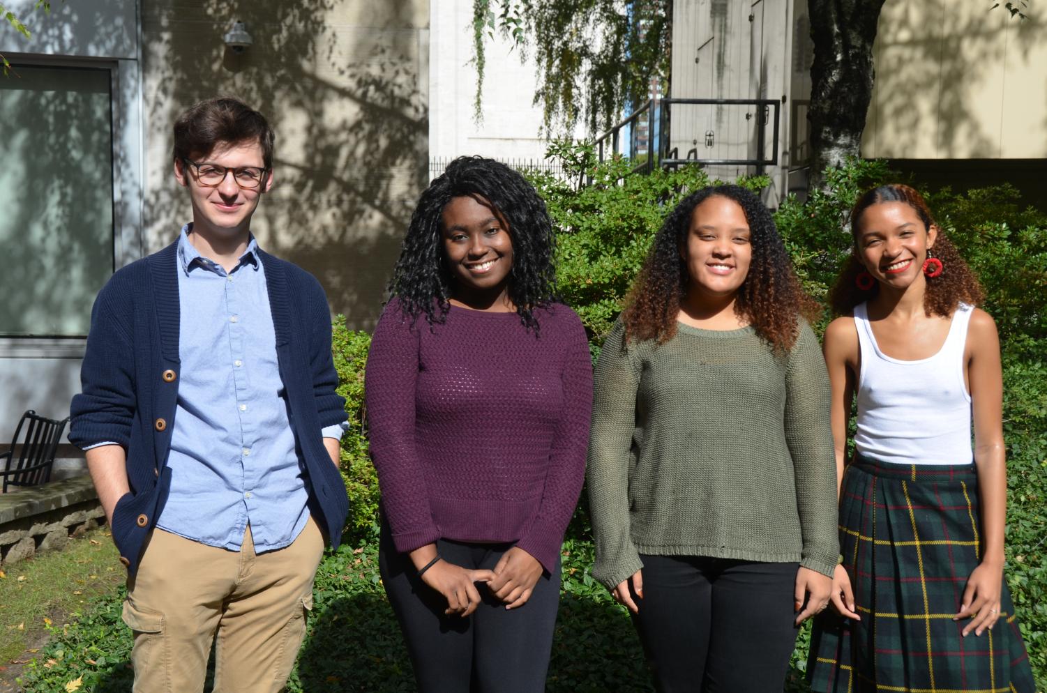 Pictured above are (left to right): Treasurer Ian Sokolowski, Vice President Jemina Molines, Secretary Chelsea Ashley and President Ahmari Alford.