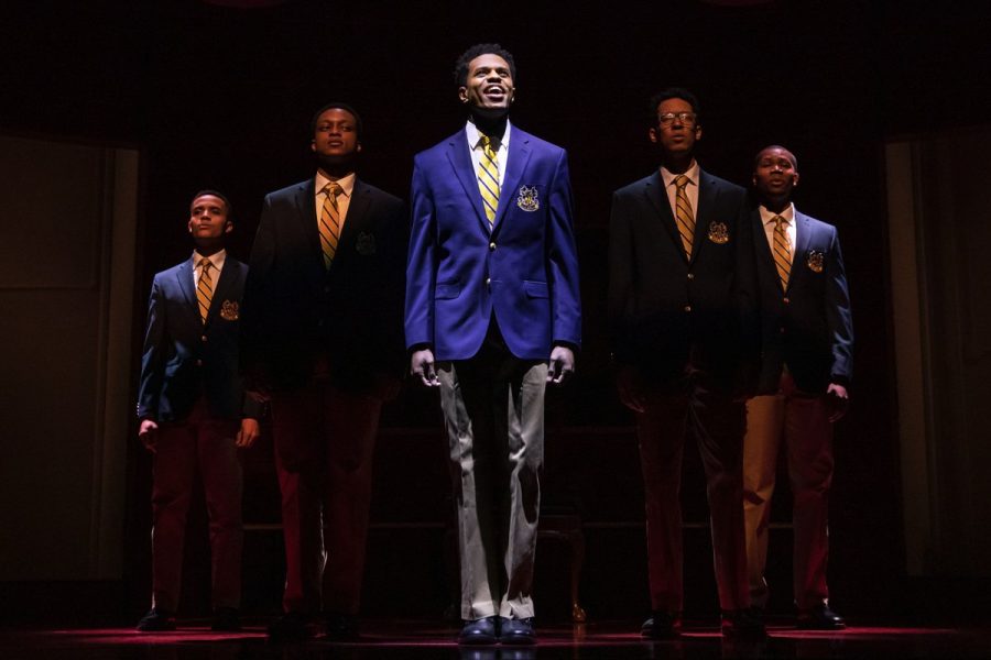 The cast of “Choir Boy,” center: Jeremy Pope, which opened at the Samuel J. Friedman Theatre earlier this month. 