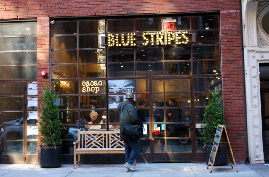Blue Stripes offers coffee and chocolate treats at a 10 percent to students. 