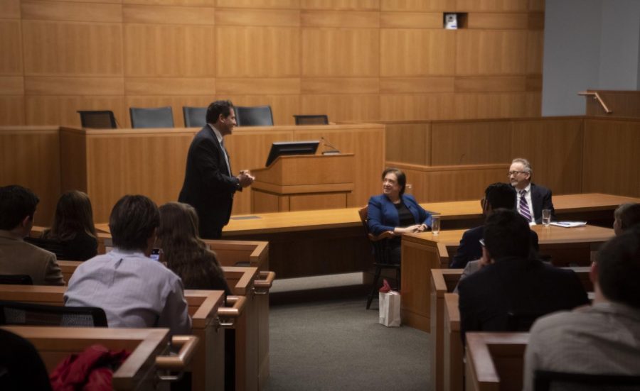 Matthew Diller, dean of Fordham Law School, hosted Supreme Court Associate Justice Elena Kagan to discuss her experience in the legal system. 