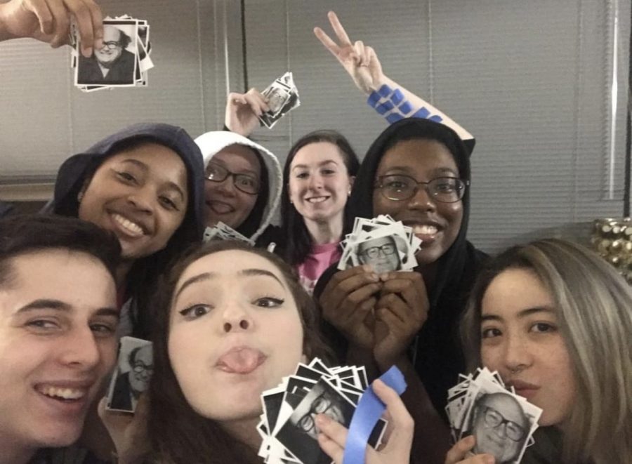 Marina Vergara, FCLC 22 (back center), took credit for the prank with a group of her friends.