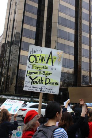 On March 15, students and activists organized a Strike Against Climate Change in Columbus Circle