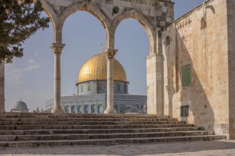 The Dome of the Rock, which is a religious site in all Judeo-Christian religions, is often used as a symbol for peace in the Middle East. 