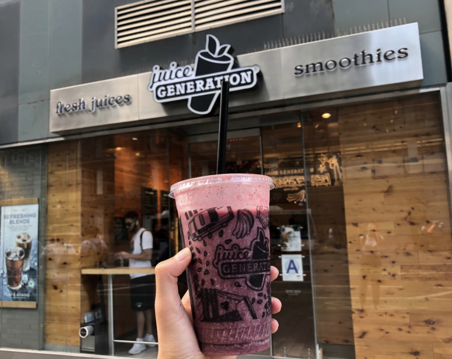 Juice Generation, located near Columbus Circle, is a great place to pick up a healthy and filling smoothie. 