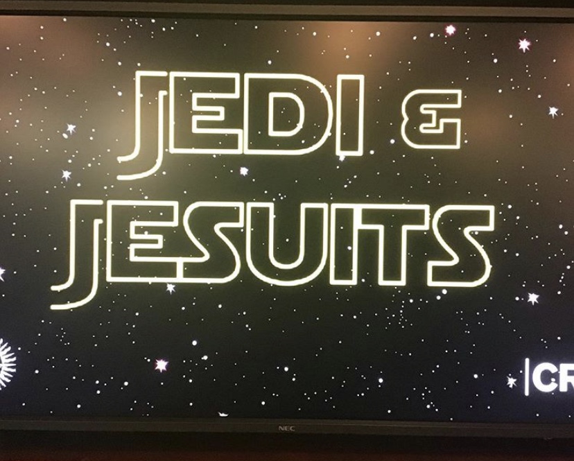 Religion journalist Jack Jenkins, Associate Chair of Graduate Studies and theology professor, Kathryn Reklis and LA-based Jesuit screenwriter Jim McDermott all spoke at the At the Jedi and Jesuits” event during Ignatian Week 