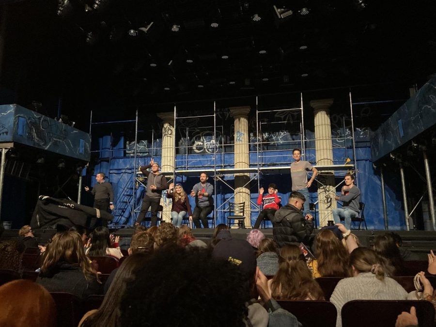 The actors in The Lightning Thief advised students to take initiative, seek opportunities and ultimately be themselves if they seek to pursue professional acting careers.