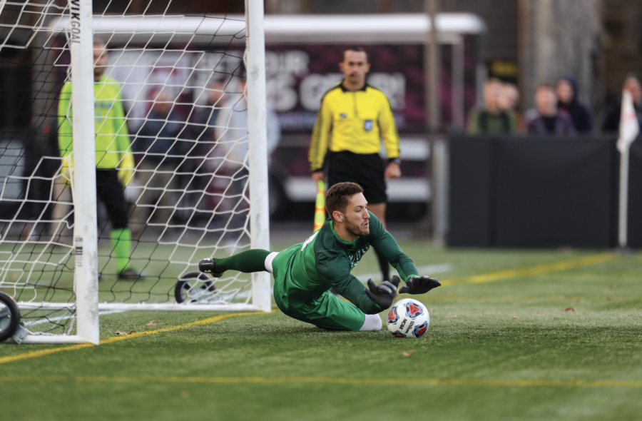 Goalkeeper+Konstantin+Weis%2C+GGSB+%E2%80%9920%2C+saved+a+penalty+to+keep+the+Rams+in+the+quarterfinal+match+against+SLU.
