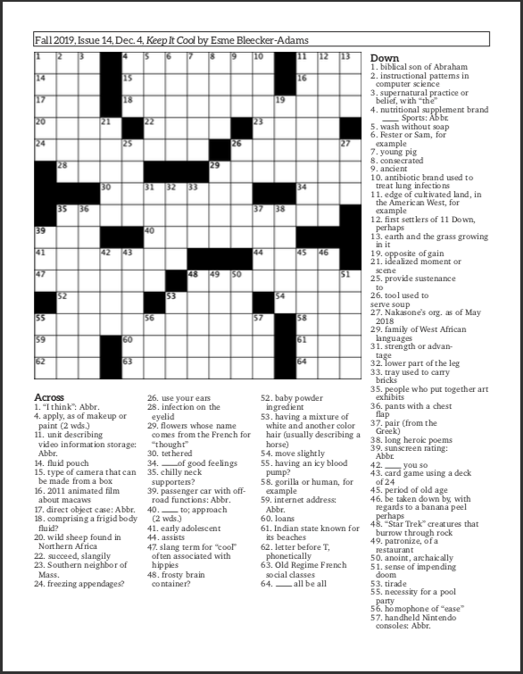 Crossword Issue 14: Keep It Cool - The Observer