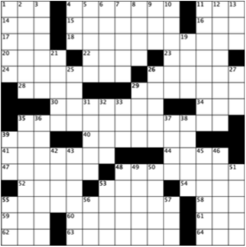 blank crossword grid