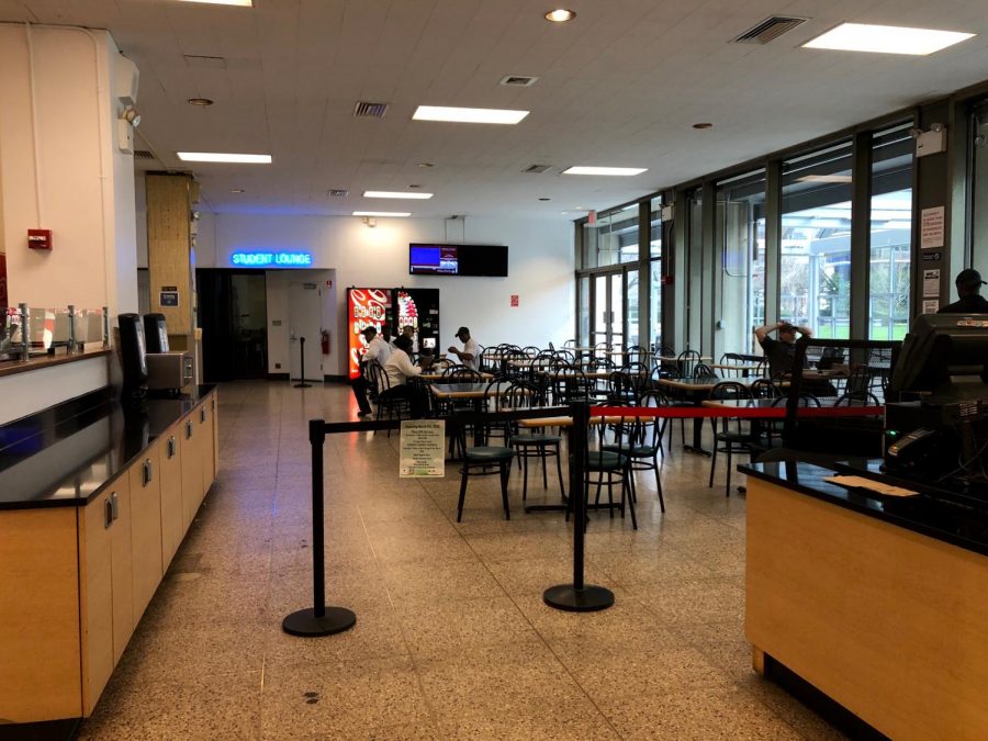 In compliance with COVID-19 restaurant regulations, the Ram Cafe was converted to takeout only.  