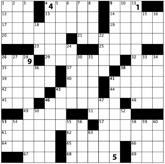 blank crossword grid