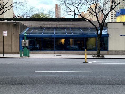 Empty Lincoln Center Campus from West 60th Street