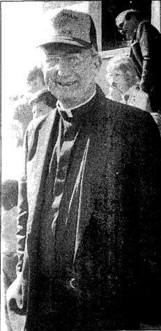 O'Hare wearing a baseball hat at a Fordham sporting event