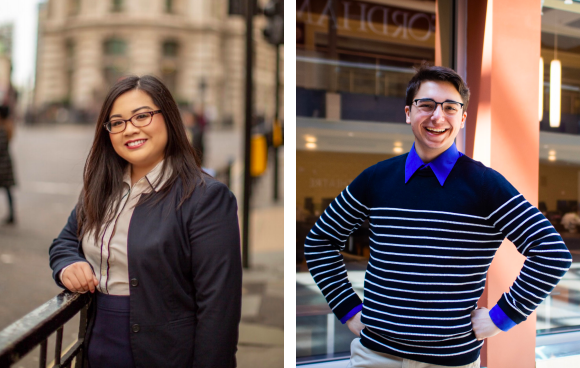 This years USG candidates, Loreen Ruiz (left) and Robert Stryczek (right), will campaign and debate online. 