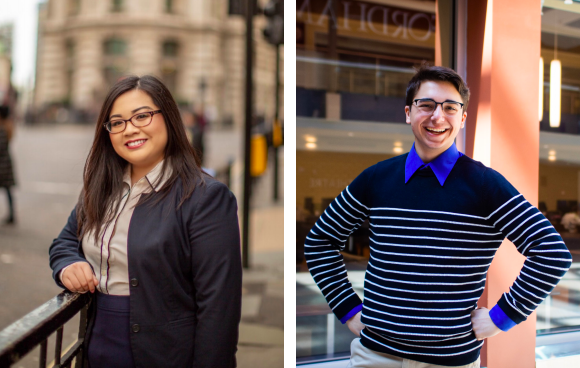 This year's USG candidates, Loreen Ruiz (left) and Robert Stryczek (right), will campaign and debate online. 