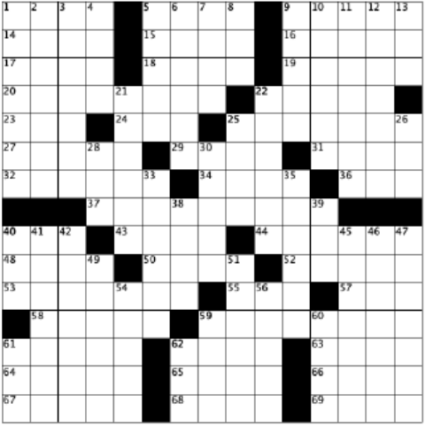 blank crossword grid
