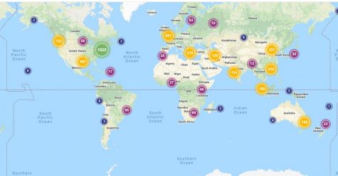 Map of DigitalResearch@Fordham global readership