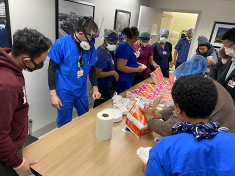 The doctors and nurses at Mount Sinai Morningside expressed their gratitude for being delivered breakfast on the morning of April 23.