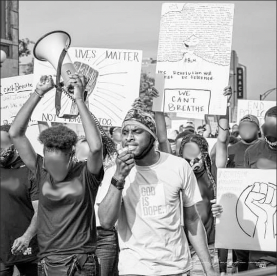 Students at a protest in Anderson, SC