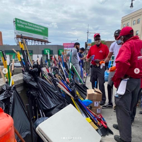 volunteers cleaning up in the bronx