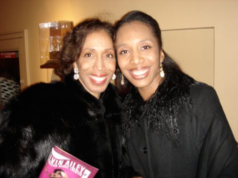 Denise Jefferson (left) and Francesca Harper (right) pose together for a photo