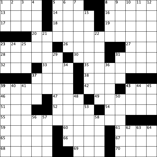 blank crossword grid